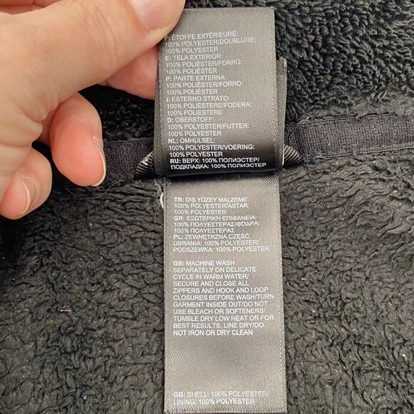 The North Face Fleece Jacket Full Zip Womens Small Black Pockets Fuzzy Outdoor - Picture 9 of 12